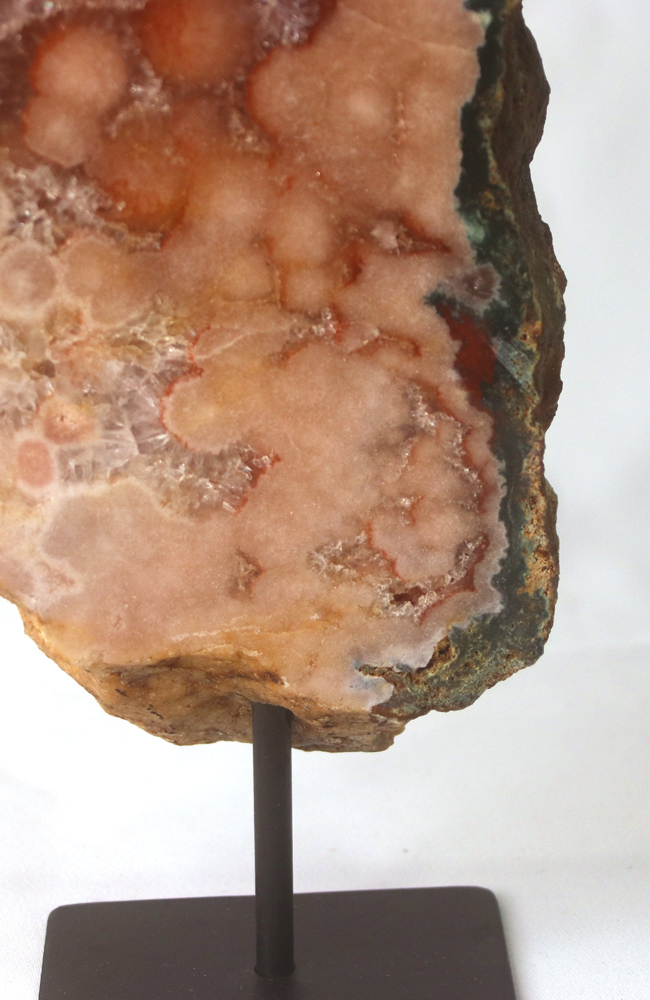 Pink Amethyst Cluster Slice on Stand